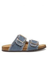 Geox Klapki D Brionia R D55Y3S 00011 C4005 Niebieski. Niebieskie klapki Geox, bez wzorów, z materiału, bez obcasa. Za 379.99 zł.