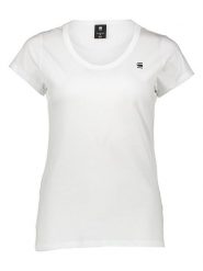 G-Star Koszulka w kolorze białym rozmiar: S. Białe bluzki G-Star, s, bez wzorów, z bawełny, retro, bez kołnierzyka, bez ramiączek. Za 65.69 zł.