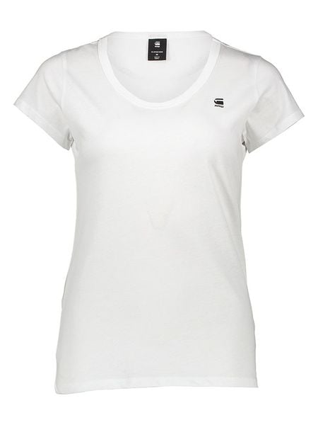 G-Star Koszulka w kolorze białym rozmiar: XL. Białe bluzki G-Star, xl, bez wzorów, z bawełny, retro, bez kołnierzyka, bez ramiączek. Za 68.95 zł.
