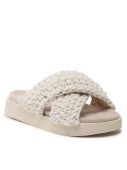 Inuikii Klapki Woven 70104-105 Biały. Białe klapki Inuikii, bez wzorów, z materiału, bez obcasa. Za 729.99 zł.