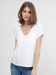BIG STAR Koszulka w kolorze białym rozmiar: XL. Białe bluzki Big Star, xl, bez wzorów, z bawełny, retro, bez kołnierzyka, bez ramiączek. Za 59.45 zł.