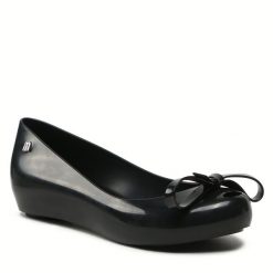 Baleriny Melissa. Czarne baleriny Melissa, bez wzorów, bez obcasa. Za 209.99 zł.