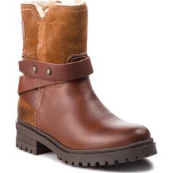 Botki TOMMY JEANS - Warm Cleated Biker B EN0EN00388 Winter Cognac 906. Brązowe botki Tommy Jeans, z aplikacjami, z jeansu, bez obcasa, na obcasie, bez zapięcia. W wyprzedaży za 449.00 zł.