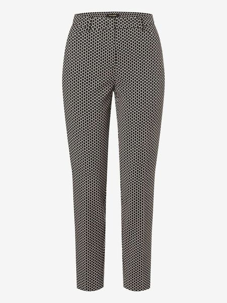 More & More Spodnie w kolorze czarno-białym rozmiar: 46. Białe spodnie materiałowe More & More, bez wzorów, z materiału, z podwyższonym stanem. Za 109.26 zł.