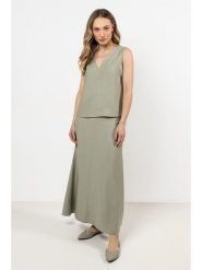 Awama Spódnica w kolorze jasnozielonym rozmiar: M. Zielone spódnice Awama, m, bez wzorów, maxi. Za 119.99 zł.