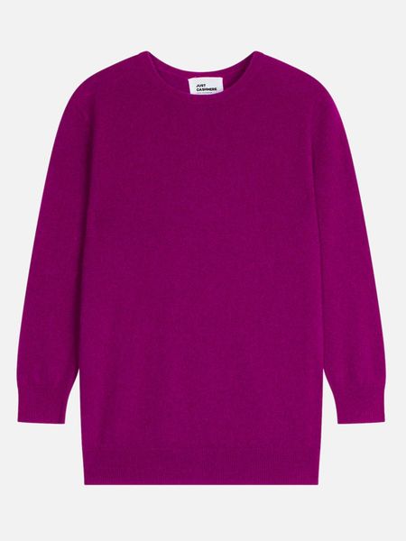 Just Cashmere Kaszmirowy sweter "Janice" w kolorze fioletowym rozmiar: M. Różowe swetry Just Cashmere, m, bez wzorów, z kaszmiru, bez ramiączek. Za 432.95 zł.