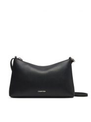 Calvin Klein Torebka Ck Must Conv Logo Jqd Strap Xbod LV04F3095G Czarny. Czarne torebki klasyczne Calvin Klein, bez wzorów, ze skóry, bez dodatków. Za 399.99 zł.