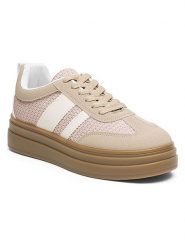 Foreverfolie Sneakersy w kolorze jasnoróżowo-beżowym rozmiar: 39. Brązowe trampki Foreverfolie, bez wzorów, bez zapięcia. Za 134.95 zł.