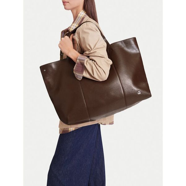 Torebka G-Star. Brązowe shopper G-Star, bez wzorów, bez dodatków. Za 299.99 zł.