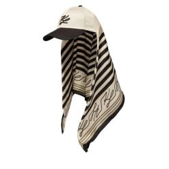 Czapka z daszkiem KARL LAGERFELD. Czarne czapki KARL LAGERFELD, bez wzorów. Za 429.99 zł.