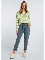 ELBSAND Koszulka "Tooske" w kolorze zielonym rozmiar: XL. Zielone bluzki ELBSAND, xl, bez wzorów, bez kołnierzyka, bez ramiączek. Za 150.02 zł.