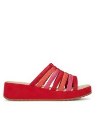 Caprice Klapki 9-27201-44 Czerwony. Czerwone klapki Caprice, bez wzorów, ze skóry, bez obcasa. Za 239.99 zł.