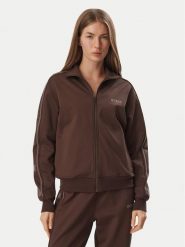 Guess Bluza V5BQ15 KCX22 Brązowy Regular Fit. Brązowe bluzy Guess, m, z aplikacjami, z syntetyku, bez kaptura. Za 474.99 zł.