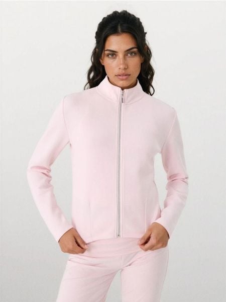 Bluza bomberka - różowy. Czerwone bluzy Sinsay, l, bez wzorów, bez kaptura. W wyprzedaży za 29.99 zł.