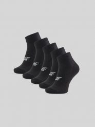 4F Skarpetki krótkie (5-pack) damskie - czarne 39-42. Czarne skarpety 4f, bez wzorów, z bawełny. Za 59.99 zł.