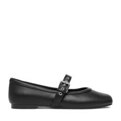 Baleriny JENNY. Czarne baleriny Jenny, bez wzorów, bez obcasa. Za 89.99 zł.