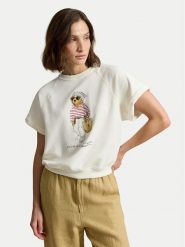 Polo Ralph Lauren T-Shirt 211B20069001 Biały Relaxed Fit. Białe koszulki polo Polo Ralph Lauren, l, bez wzorów, z bawełny, bez kołnierzyka, bez ramiączek. Za 1,199.00 zł.