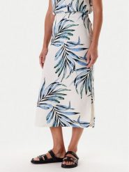 Tatuum Spódnica midi Seno T2509.176 Beżowy Regular Fit. Brązowe spódnice Tatuum, bez wzorów, ze lnu, midi. Za 167.99 zł.