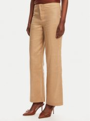 BARDOT Spodnie materiałowe Balia Hipster 59854PB Beżowy Regular Fit. Brązowe spodnie materiałowe Bardot, bez wzorów, ze lnu. Za 359.99 zł.