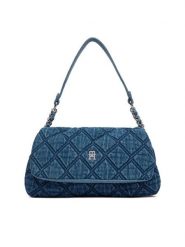 Tommy Hilfiger Torebka Th Feminine Shoulder Bag Denim AW0AW18865 Niebieski. Niebieskie torebki klasyczne TOMMY HILFIGER, bez wzorów, z denimu, bez dodatków. Za 649.99 zł.