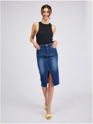 Orsay Spódnica dżinsowa w kolorze granatowym rozmiar: 38. Niebieskie spódnice Orsay, bez wzorów, klasyczne, midi. Za 78.99 zł.