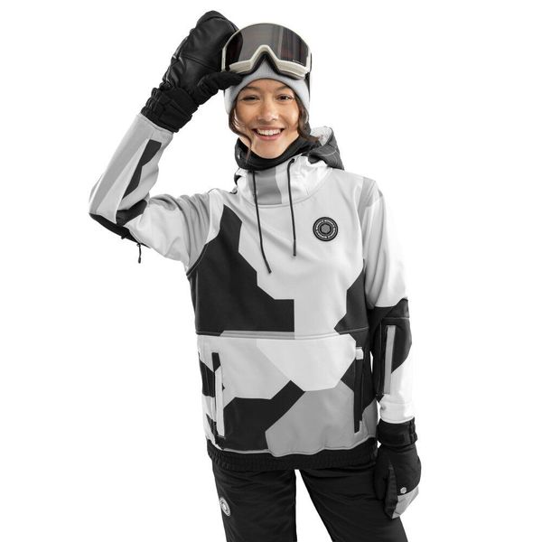 Kurtka snowboardowa damska W1-W Tibet. Szare kurtki narciarskie SIROKO, m, bez wzorów, z materiału, z kapturem, narciarskie. Za 308.00 zł.