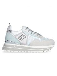 Liu Jo Skórzane sneakersy w kolorze srebrno-błękitnym rozmiar: 39. Niebieskie trampki Liu Jo, bez wzorów, z materiału, bez zapięcia. Za 395.31 zł.
