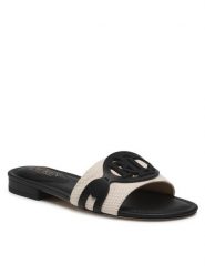 LAUREN RALPH LAUREN Klapki Alegra 802826823004 Beżowy. Brązowe klapki Lauren Ralph Lauren, bez wzorów, z materiału, bez obcasa. Za 399.99 zł.