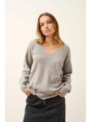 Just Cashmere Kaszmirowy sweter "Birse" w kolorze jasnoszarym rozmiar: S. Szare swetry Just Cashmere, s, bez wzorów, z kaszmiru, bez ramiączek. Za 369.99 zł.