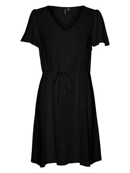 Vero Moda Sukienka w kolorze czarnym rozmiar: S. Czarne sukienki Vero Moda, s, bez wzorów, z wiskozy, bez kołnierzyka, bez ramiączek, mini, rozkloszowane. Za 60.95 zł.