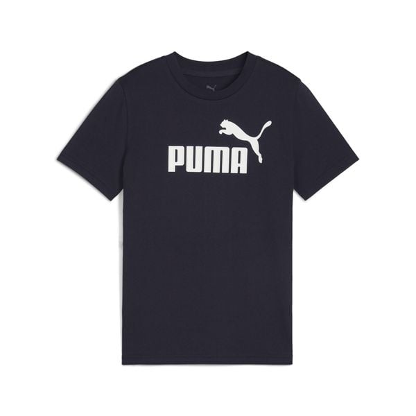 Młodzieżowa koszulka ESS z logo No. 1 PUMA. Niebieskia bluzki Puma, m, bez wzorów, z gumy, młodzieżowe, bez kołnierzyka, bez ramiączek. Za 79.00 zł.