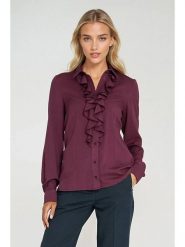 Nife Bluzka w kolorze fioletowym rozmiar: 40. Różowe bluzki Nife, bez wzorów, bez kołnierzyka, bez ramiączek. Za 169.67 zł.