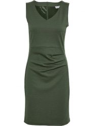 Kaffe Sukienka "Sara" w kolorze khaki rozmiar: XL. Brązowe sukienki Kaffe, xl, bez wzorów, bez kołnierzyka, bez ramiączek, midi. Za 127.05 zł.