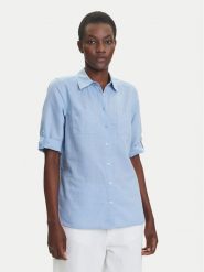 Olsen Koszula 12002121 Błękitny Regular Fit. Niebieskie koszule Olsen, bez wzorów, z bawełny, bez kołnierzyka, bez ramiączek. Za 399.99 zł.