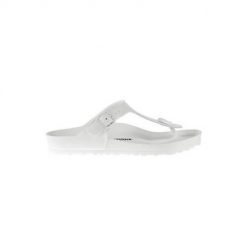 Japonki damskie Birkenstock Gizeh Eva. Białe klapki Birkenstock, bez wzorów, z materiału, bez obcasa. Za 341.00 zł.