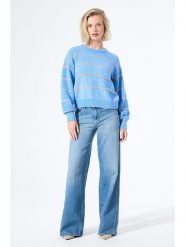 Garcia Sweter w kolorze błękitnym rozmiar: L. Niebieskie swetry Garcia, l, bez wzorów, ze splotem, bez ramiączek. Za 144.24 zł.