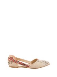 Goby Skórzane baleriny w kolorze beżowym rozmiar: 38. Brązowe baleriny Goby, bez wzorów, bez obcasa. Za 195.06 zł.