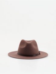 Wełniany kapelusz - brązowy. Brązowe kapelusze Reserved, bez wzorów, z wełny. Za 119.99 zł.