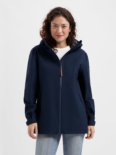 TRAVELIN' Kurtka softshellowa "Jannike" w kolorze granatowym rozmiar: XXL. Niebieskie kurtki sportowe Travelin', s, z aplikacjami, ze skóry, bez kaptura, outdoorowe. Za 275.40 zł.