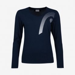 Koszulka z długim rękawem damska CLUB 21 LINDA. Białe bluzki Head, m, bez wzorów, sportowe, bez kołnierzyka, bez ramiączek. W wyprzedaży za 126.00 zł.