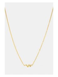 MOODE Naszyjnik "Josephine" z elementem ozdobnym - dł. 42 cm rozmiar: onesize. Żółte naszyjniki MOODE, ze stali. Za 34.99 zł.