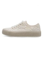 Tamaris Sneakersy w kolorze kremowym rozmiar: 42. Brązowe trampki Tamaris, bez wzorów, z koronki, bez zapięcia. Za 166.88 zł.