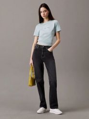 Calvin Klein Dżinsy - Regular fit - w kolorze czarnym rozmiar: W26/L34. Czarne jeansy Calvin Klein, l, z aplikacjami, z podwyższonym stanem. Za 295.99 zł.