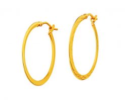 Złote kolczyki - koła, 24 mm. Żółte kolczyki Apart, złote. Za 539.00 zł.