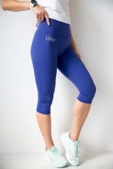 Legginsy 3/4 do biegania damskie 2skin Capris. Niebieskie legginsy 2SkIN, l, bez wzorów, z materiału. Za 169.00 zł.