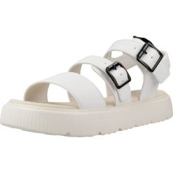 Sandały Geox Model J Sandal Kodette Gir Kolor Biały. Białe sandały Geox, bez wzorów, z syntetyku, bez obcasa, bez zapięcia. Za 265.99 zł.