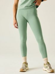 Dare 2b Legginsy sportowe "Power" w kolorze miętowym rozmiar: 40. Zielone legginsy Dare 2b, bez wzorów, z materiału, z podwyższonym stanem, outdoorowe. Za 122.67 zł.