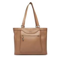 Torebka Beverly Hills Polo Club. Brązowe shopper Beverly Hills Polo Club, bez wzorów, bez dodatków. Za 229.99 zł.