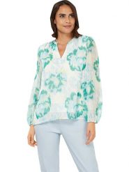 Heine Bluzka w kolorze kremowo-błękitnym rozmiar: 36. Brązowe bluzki Heine, bez wzorów, bez kołnierzyka, bez ramiączek. Za 60.99 zł.