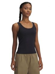 Under Armour Top w kolorze czarnym rozmiar: XL. Czarne topy Under Armour, xl, bez wzorów, bez kołnierzyka, bez ramiączek. Za 132.05 zł.